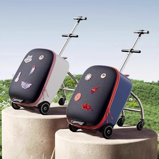 KO-KU Kid’s Multifunctional Detachable Suitcase & Stroller – 20-Inch Ride-On Travel Luggage with Guardrail