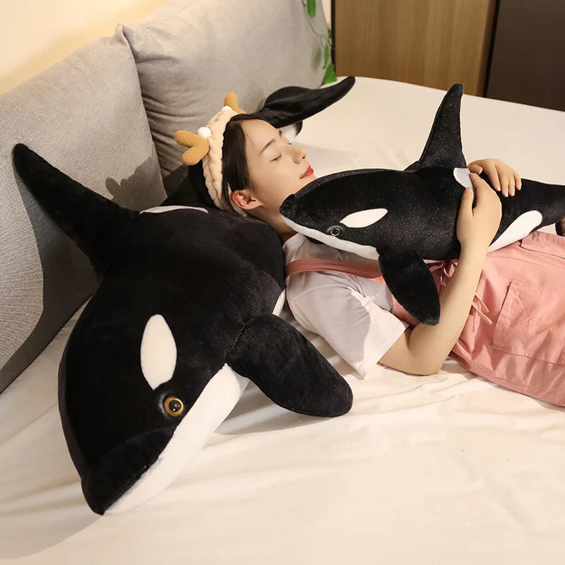 Lifelike Orcinus Orca Black Whale Plush Toy