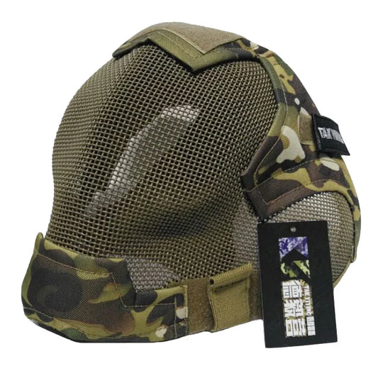 Airsoft War Game Steel Mesh V6 Protective Paintball Full Face Mask