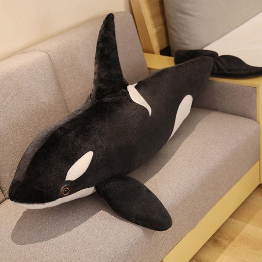 Lifelike Orcinus Orca Black Whale Plush Toy