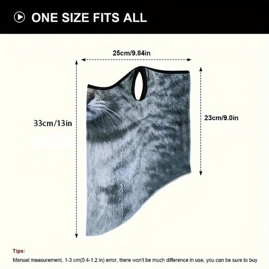 3D Cat Design Full Face Balaclava | Breathable Summer UV Sun Shield — View 2