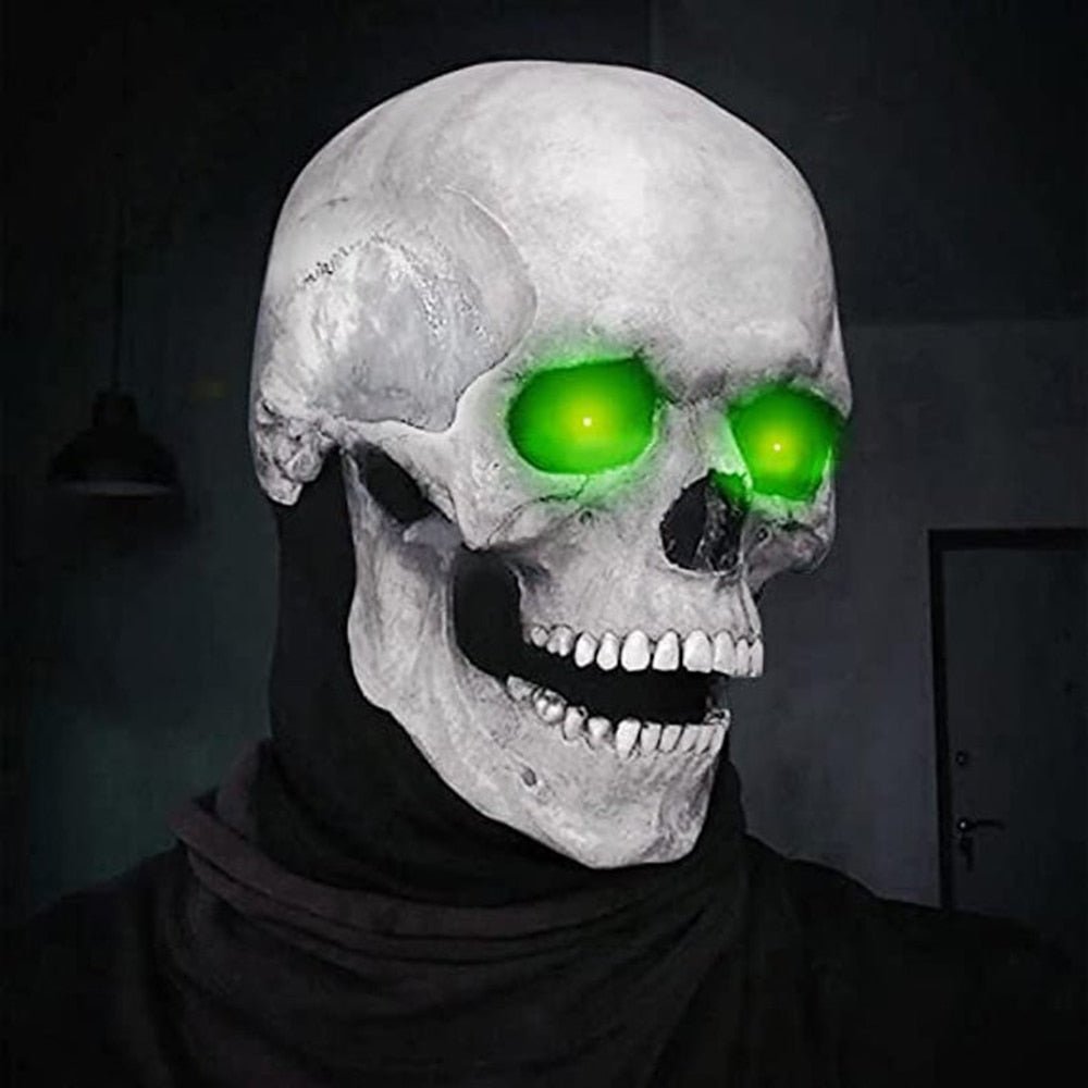 Halloween Movable Jaw Realistic Skull Mask - Best Full Head Latex Cospla... — View 25