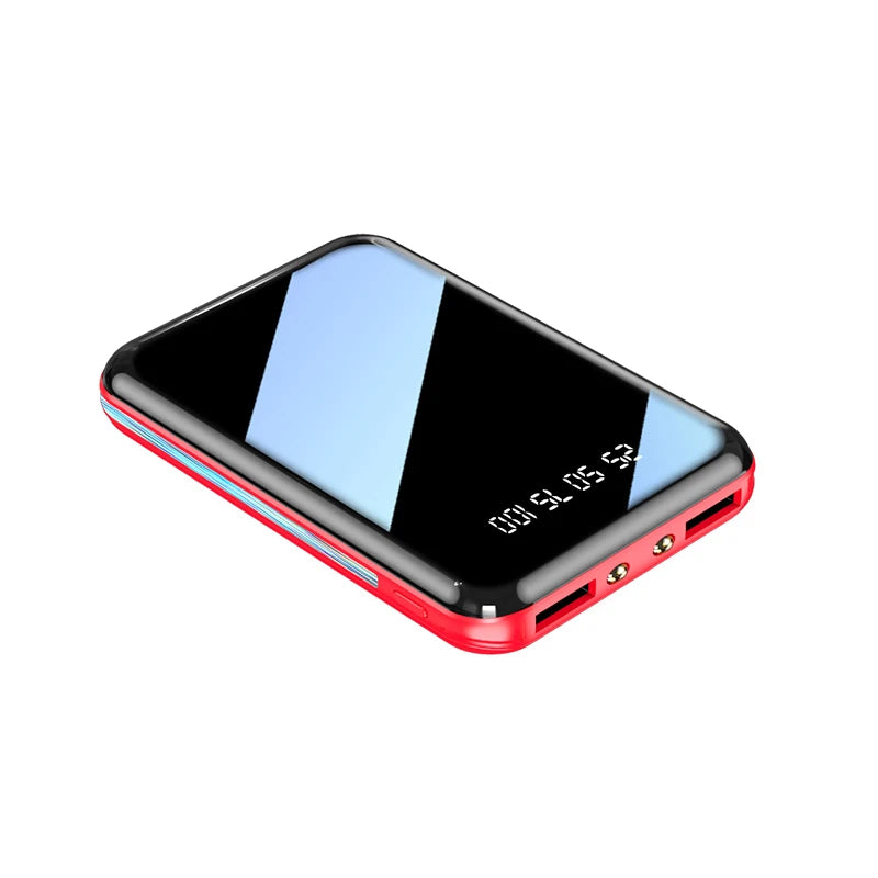 20000mAh Mini Power Bank | High-Capacity Portable Charger with Mirror Screen
