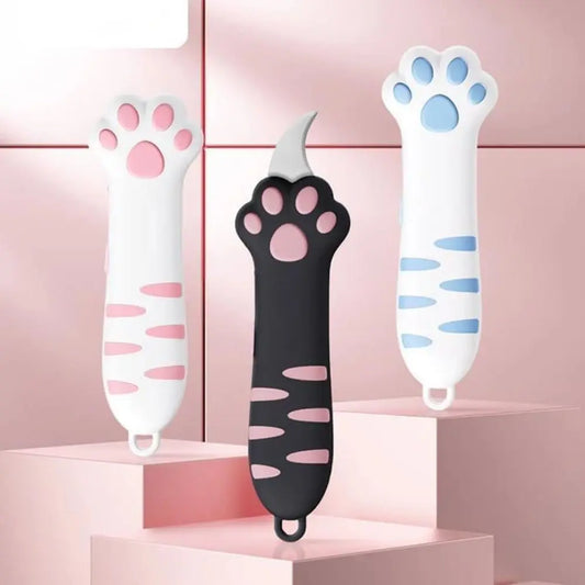 Cute Cat Paw Sharp Box Cutter: Mini Portable Cat Claw Utility Knife