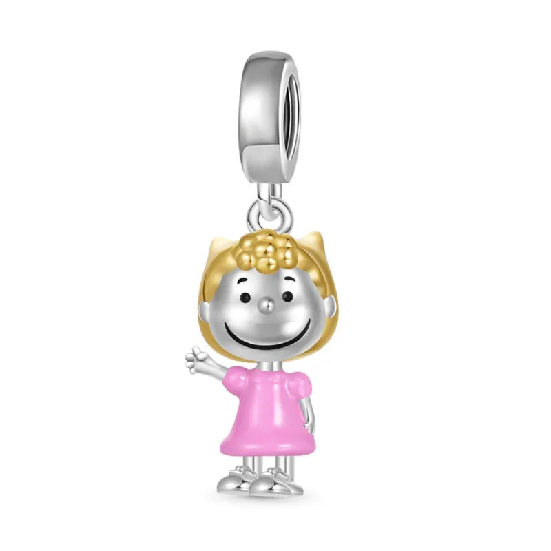 Miniso x Peanuts™ 925 Sterling Silver Snoopy Charm | Popcorn & Watermelon Edition