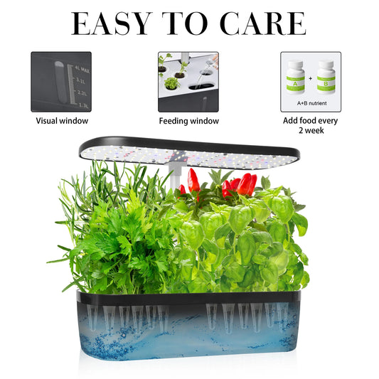 Indoor Herb Garden Hydroponic Kit 12-Pod – Smart LED Grow Light, Auto Ti... — View 2