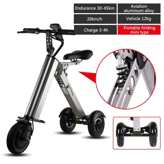 K7S Mini Foldable 3-Wheel Electric Scooter – , 7.8Ah Battery, 3-Speed, R... — View 2