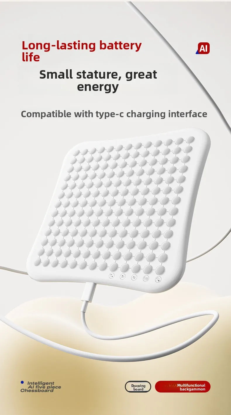 9-in-1 AI Smart Chess Set - Electronic Strategy Board with Battle Mode - Interactive Go, Gomoku & Flying Chess