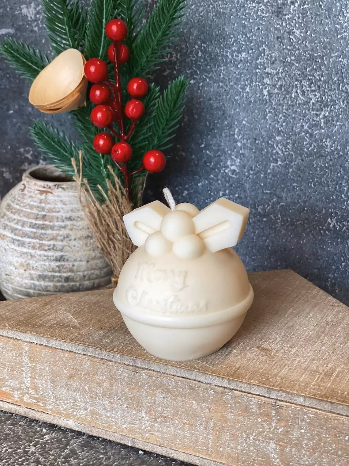 Round Bell Christmas Candle - Best Holiday Decor Gift | Limited Edition - GiftWave.co