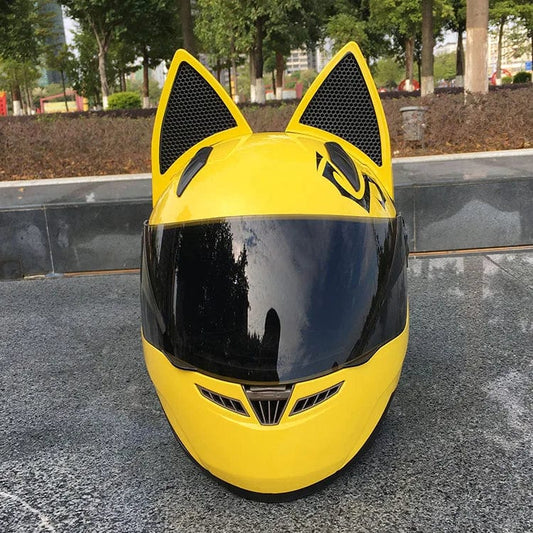 Cat Ear Motorcycle Helmet | Detachable Casco Moto Helmet | Full Face Fashion Helmet - Homebound Essentials