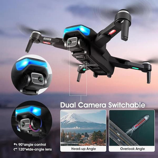 Foldable Mini Drone with 4K Camera, RC Quadcopter with GPS Auto Return Brushless Motor Follow Me - GiftWave.co
