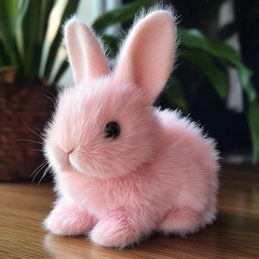 SnuggleHop Interactive Plush Bunny – Hops, Wiggles Ears, Touch - Activated, PP Cotton, Leash Included - GiftWave.co