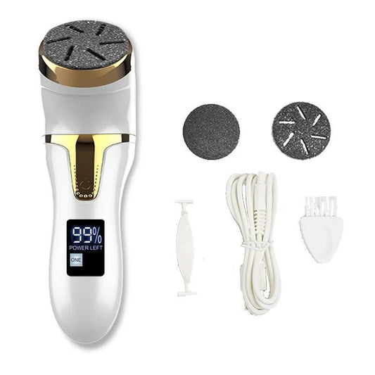 Professional Electric Foot Callus Remover – 3 Roller Heads, 2 - Speed, IPX6 Waterproof, USB Rechargeable - GiftWave.co