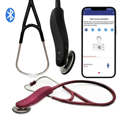 Premium Bluetooth Digital Stethoscope – Wireless 40x Amplified Sound with OLED Display - GiftWave.co