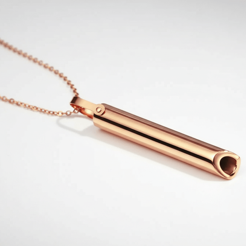 Stainless Steel Breathing Pendant Necklace – Adjustable Exhale Flow Jewelry - GiftWave.co