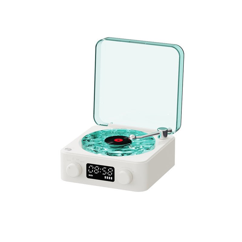 Retro Turntable Bluetooth 5.0 Speaker with RGB Ambient Light and Nature Sounds - GiftWave.co