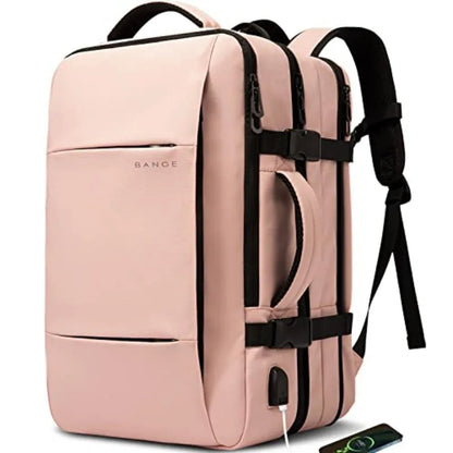 BANGE Travel Backpack Men Business Expandable Large Capacity Laptop Wate... — View 20
