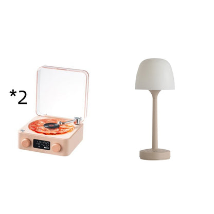 Retro Turntable Bluetooth 5.0 Speaker with RGB Ambient Light and Nature Sounds - GiftWave.co