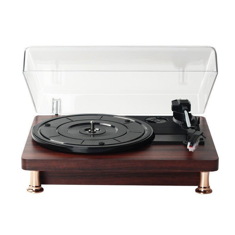 Vinyl Record Player Bluetooth Turntable Built - in Stereo Speakers 3 - Speed Belt Drive Wood - GiftWave.co