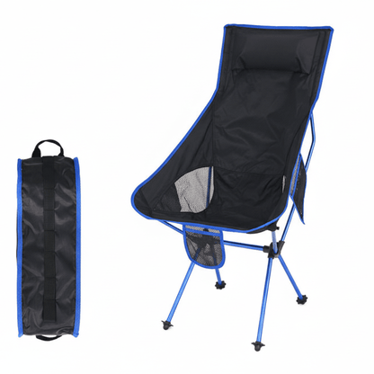 Portable Compact Folding Camping Chair – Ultralight Telescoping Seat with Carry Bag 300 Lb Cap - GiftWave.co