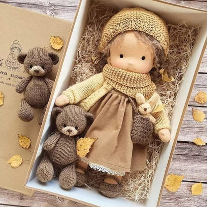 GiftWave Waldorf Doll Cotton-Filled Handmade Mini Dress-Up Doll DIY Gift... — View 12