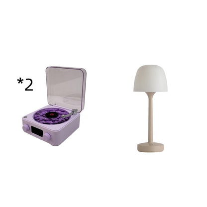 Retro Turntable Bluetooth 5.0 Speaker with RGB Ambient Light and Nature Sounds - GiftWave.co