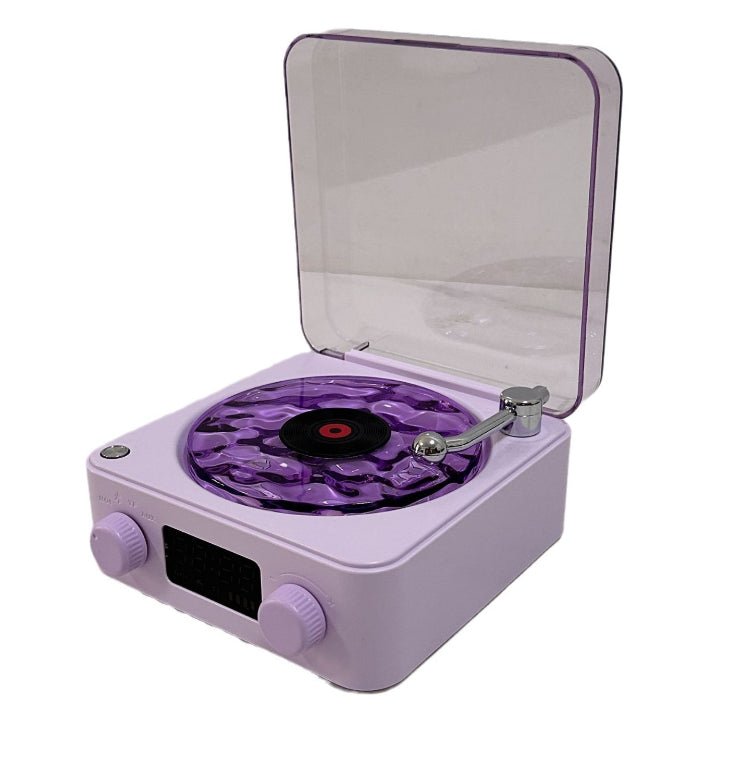 Retro Turntable Bluetooth 5.0 Speaker with RGB Ambient Light and Nature Sounds - GiftWave.co