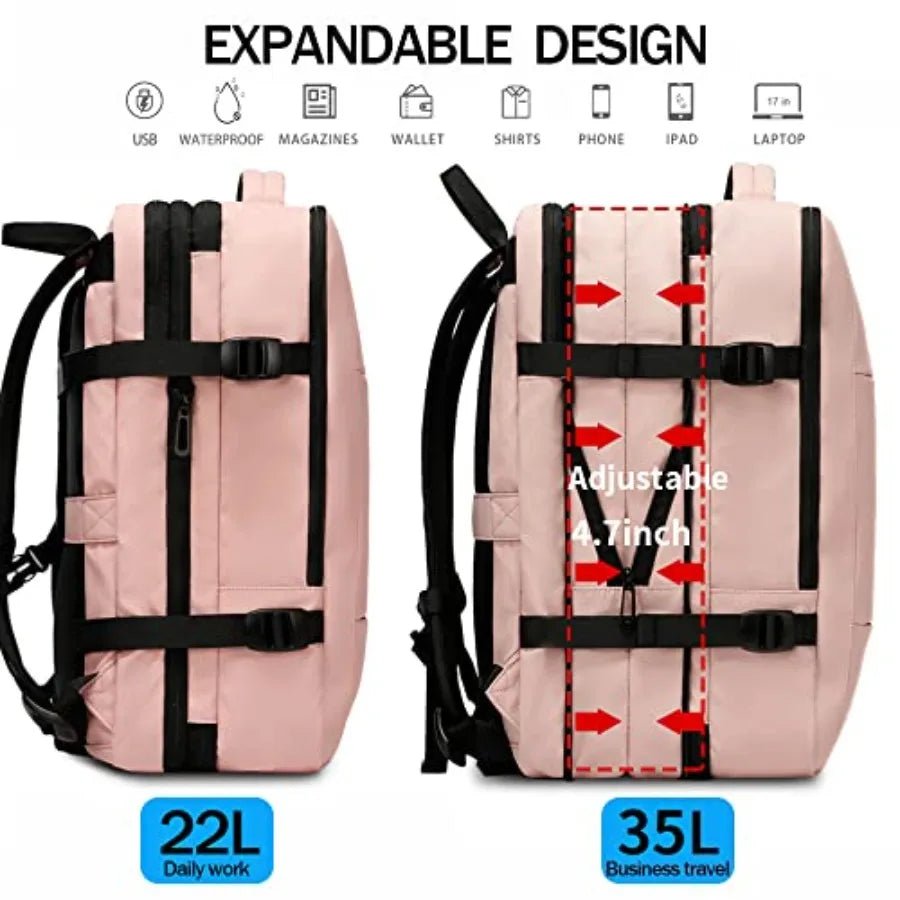 BANGE Travel Backpack Men Business Expandable Large Capacity Laptop Wate... — View 3