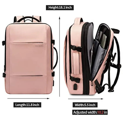 BANGE Travel Backpack Men Business Expandable Large Capacity Laptop Wate... — View 9