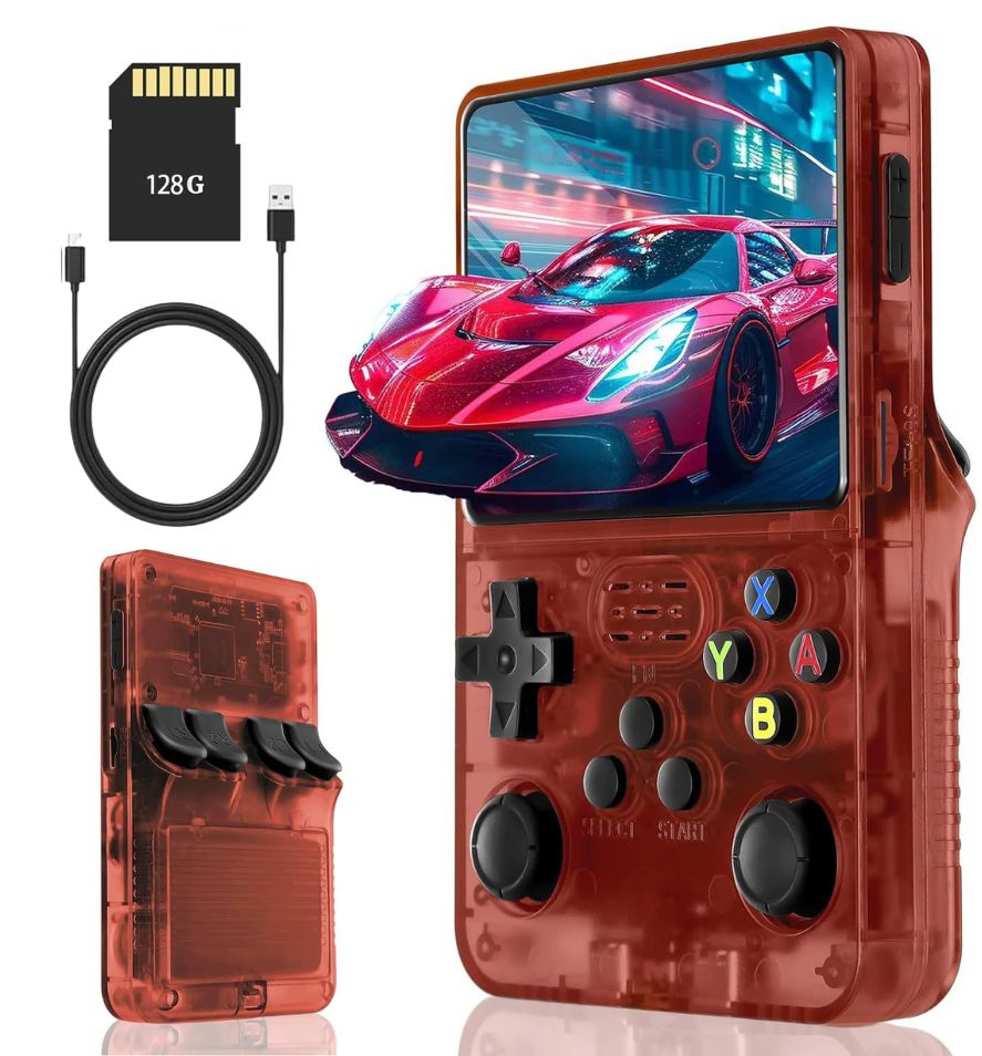 Retro Handheld Game Console – Portable Gaming Device 3.5" IPS Screen 128GB Dual Joystick Wi - Fi - GiftWave.co