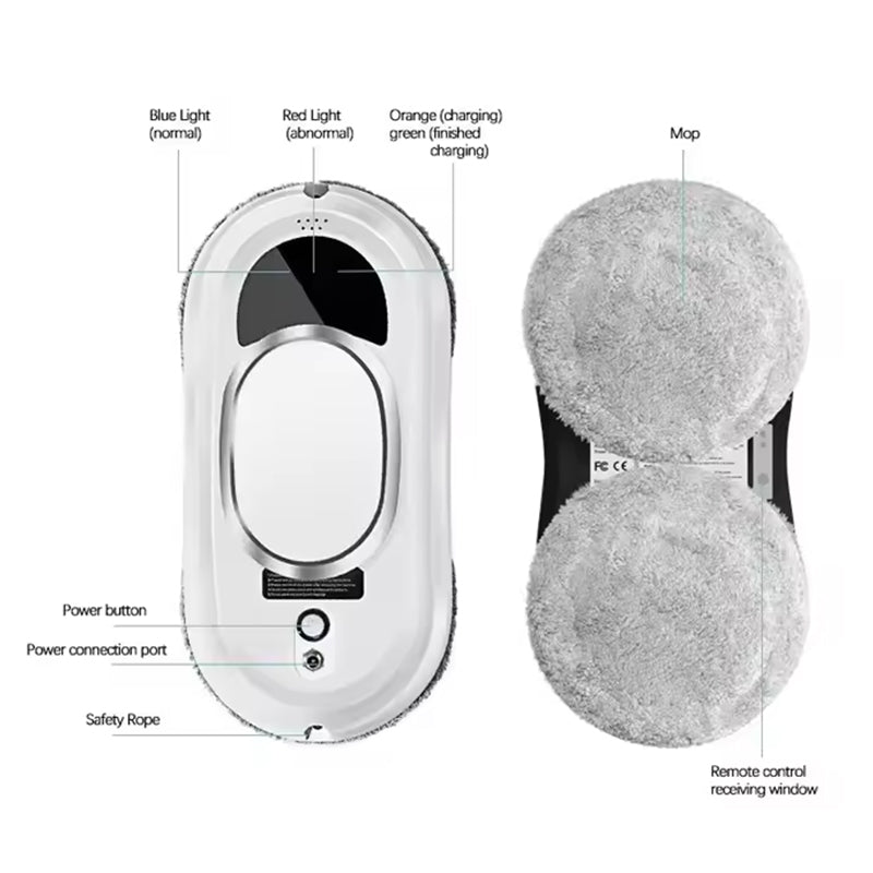 CleanSweep Smart Window Remote Control Cleaning Robot - Best Auto Glass Cleaner | Perfect Gift For Homes
