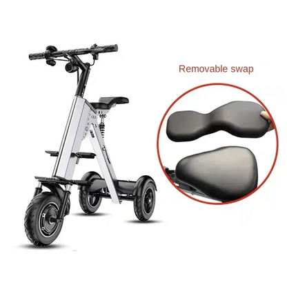 K7S Mini E-Bike | Foldable 3-Wheel Electric Scooter for Teens & Adults | 250W, 36V, 7.8Ah Electric Bike