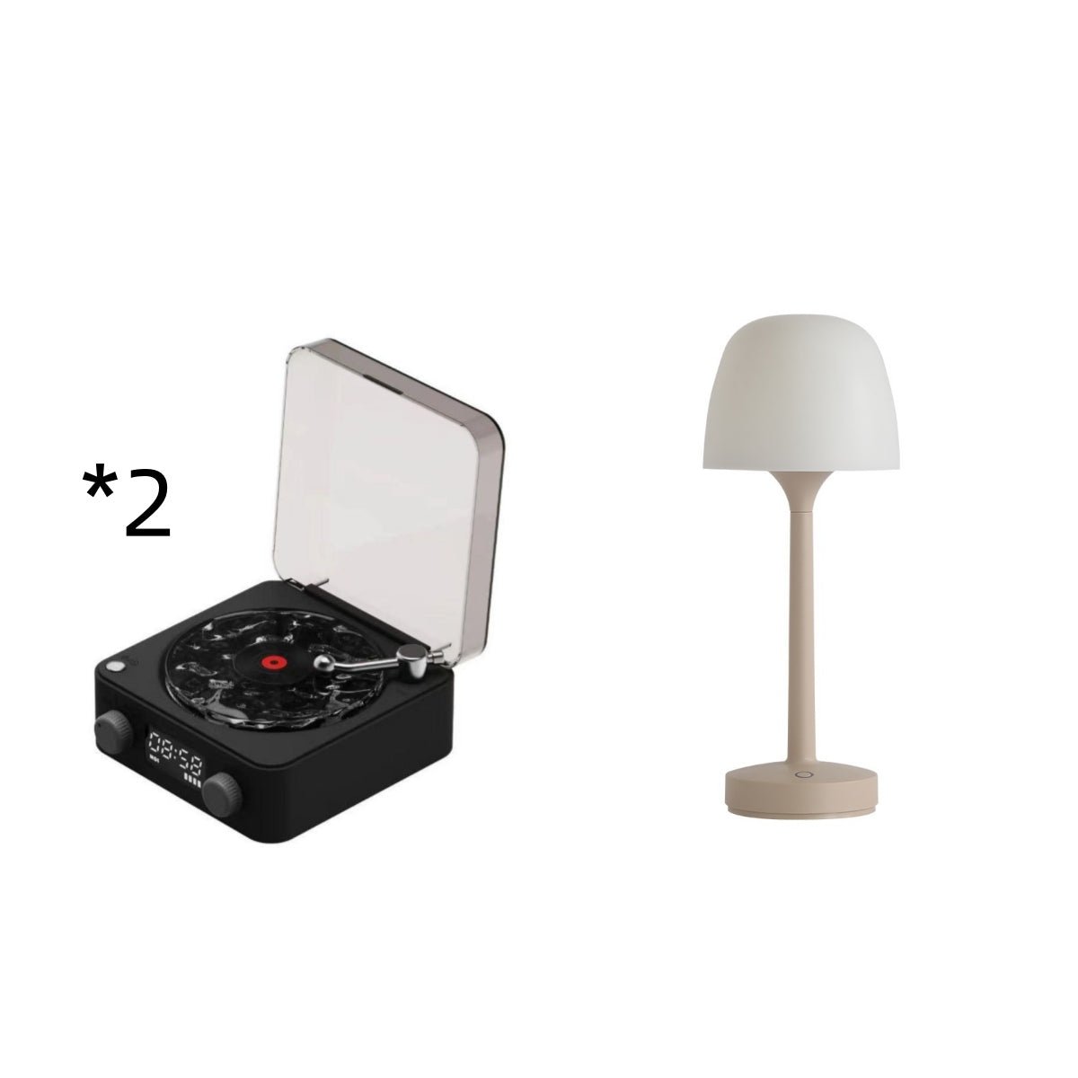 Retro Turntable Bluetooth 5.0 Speaker with RGB Ambient Light and Nature Sounds - GiftWave.co