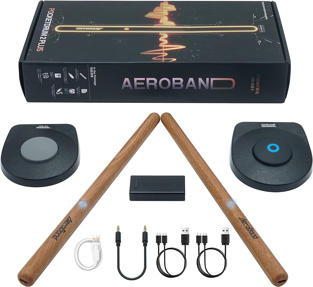 AeroBand BeatMaster AeroDrum 2.0 PLUS - Best Wireless Air Drum System for Musicians