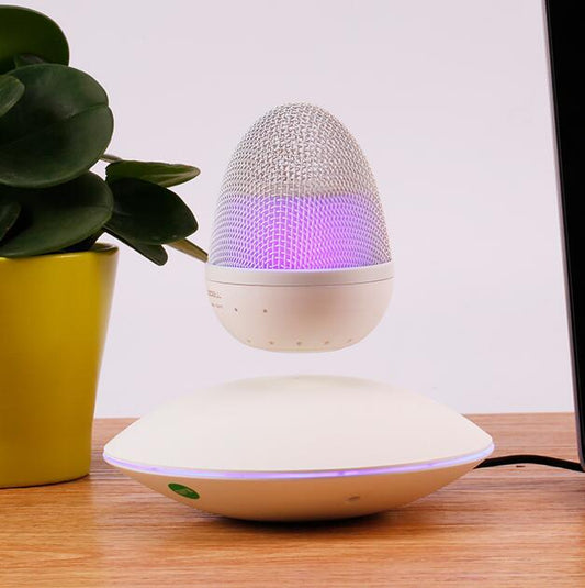 Magnetic Levitating Bluetooth Speaker – 360° Rotation RGB LED Floating Wireless Speaker - GiftWave.co