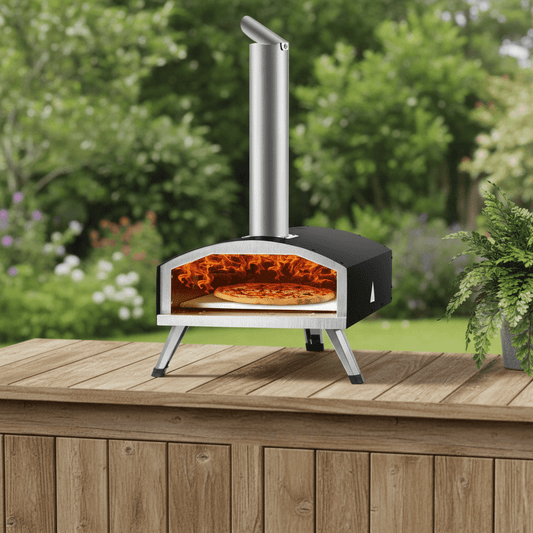 Portable Outdoor Pizza Oven Wood Fired – 12" Multi-Fuel Pellet Pizza Mak... — Gift Idea