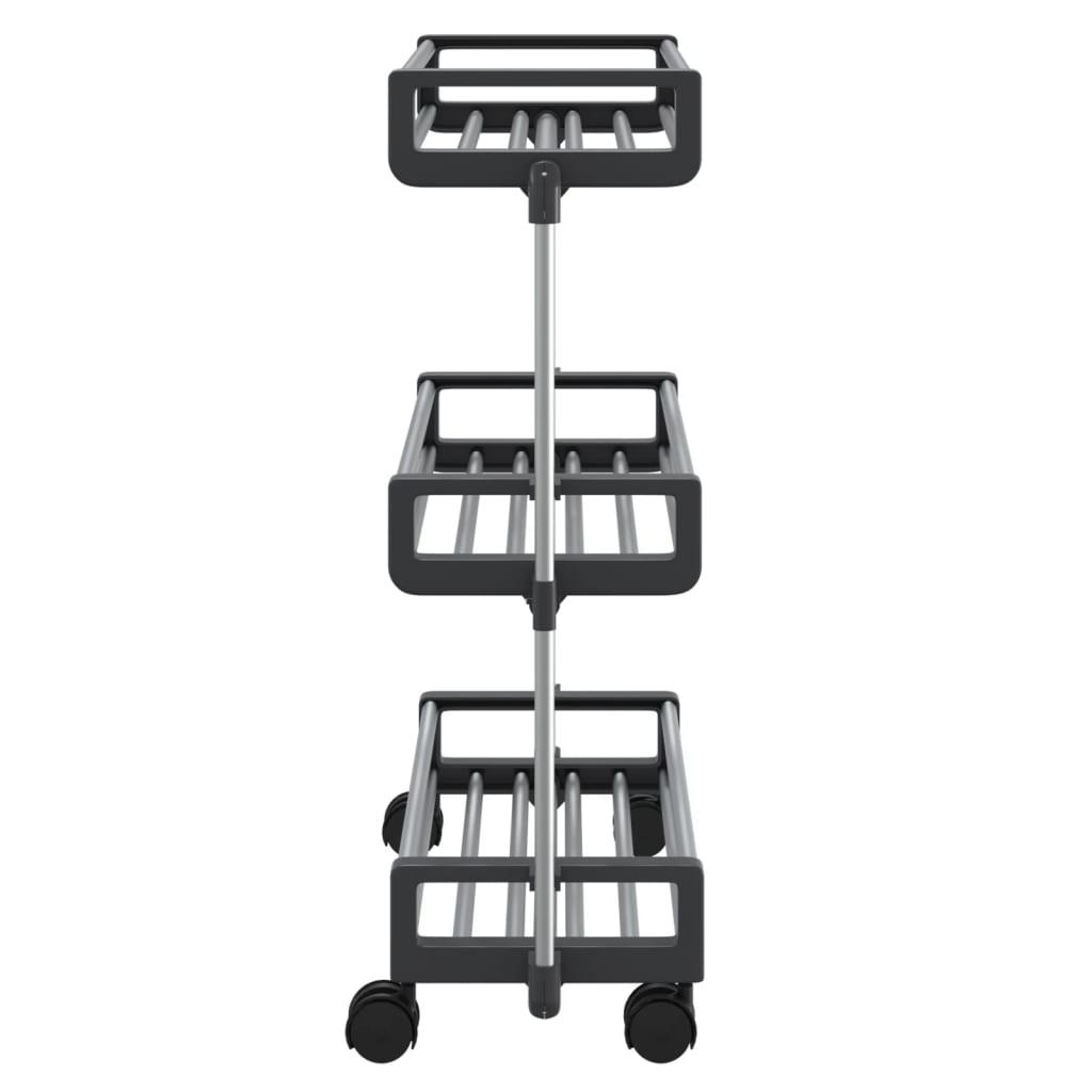 vidaXL Storage Trolley 23.2"x7.9"x29.5" Aluminum