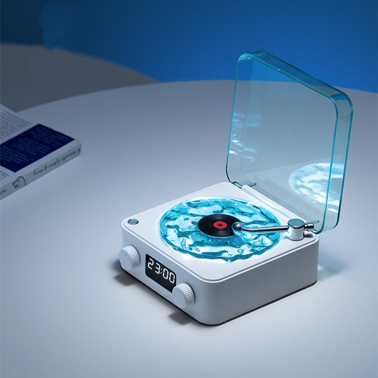 Retro Turntable Bluetooth 5.0 Speaker with RGB Ambient Light and Nature Sounds - GiftWave.co