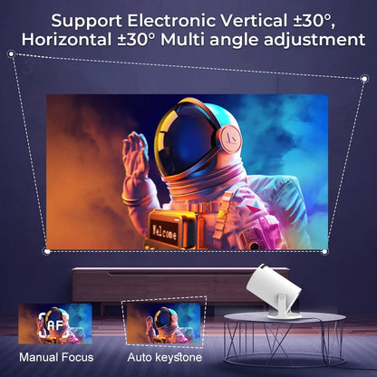 Mini Portable Projector 1080P WiFi Bluetooth Outdoor Movies – Auto Keystone 500 ANSI - GiftWave.co