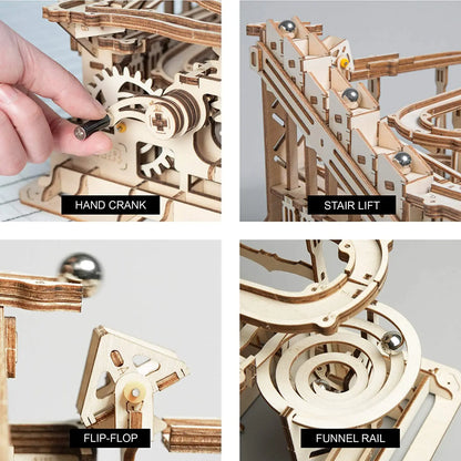 3D Wooden Puzzle Marble Run — DIY Mechanical Model Kit for Adults, Self-... — View 4
