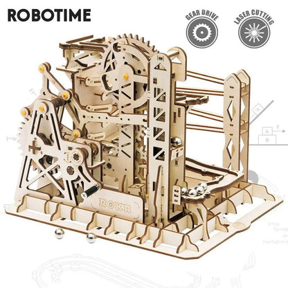 3D Wooden Puzzle Marble Run — DIY Mechanical Model Kit for Adults, Self-... — View 5