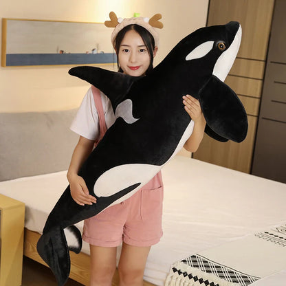 Lifelike Orcinus Orca Black Whale Plush Toy
