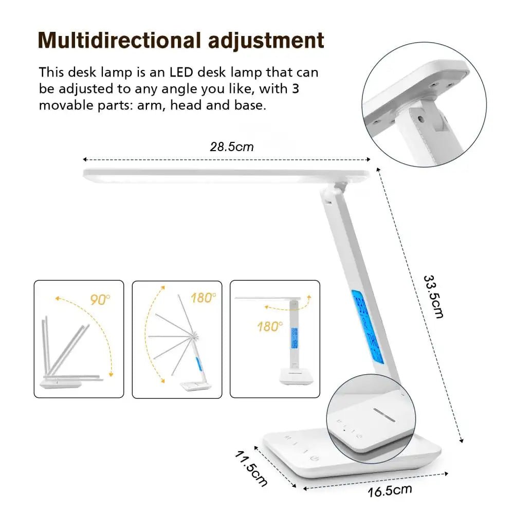 LED Desk Lamp with Wireless Charging – Qi Fast Charge Dimmable Touch Con... — View 5