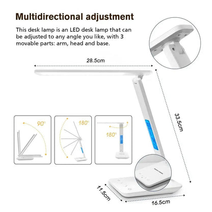 LED Desk Lamp with Wireless Charging – Qi Fast Charge Dimmable Touch Con... — View 5