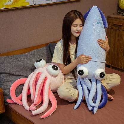 Big Eyes Plush Squid Toy
