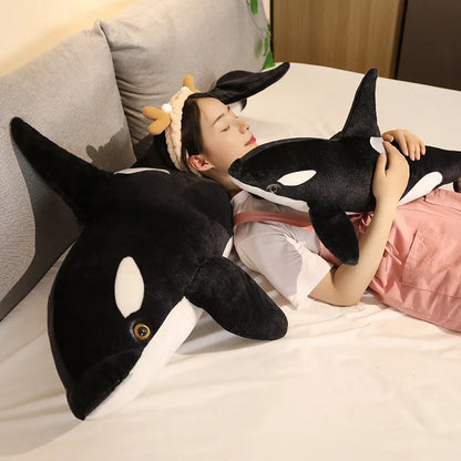 Lifelike Orcinus Orca Black Whale Plush Toy