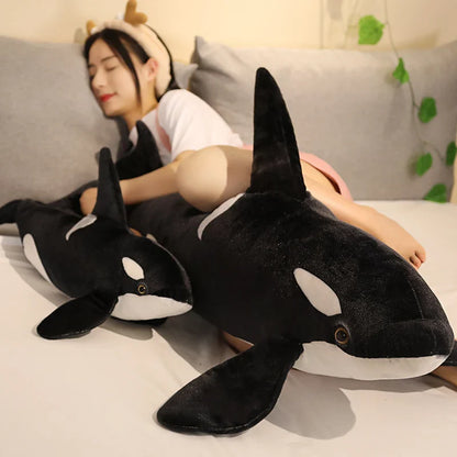 Lifelike Orcinus Orca Black Whale Plush Toy