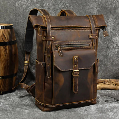 Newsbirds Retro Luxury Leather Backpack - The 2026 Executive Daypack - GiftWave.co