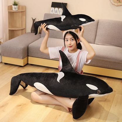 Lifelike Orcinus Orca Black Whale Plush Toy