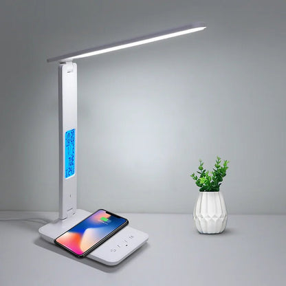 LED Desk Lamp with Wireless Charging – Qi Fast Charge Dimmable Touch Con... — View 8